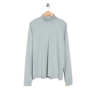 ▶️ JEFF ◀️ The Blake Pima Cotton Turtleneck Sweater In Silver. XL